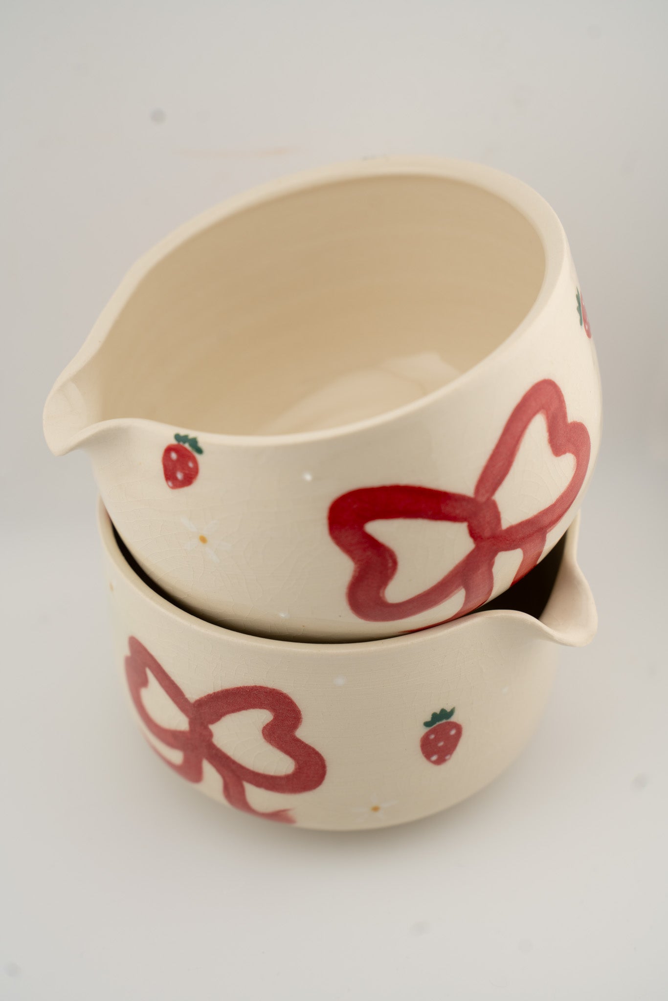 Strawberries & Bows Matcha Bowl