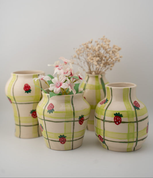 Strawberry Picnic Bud-Vase