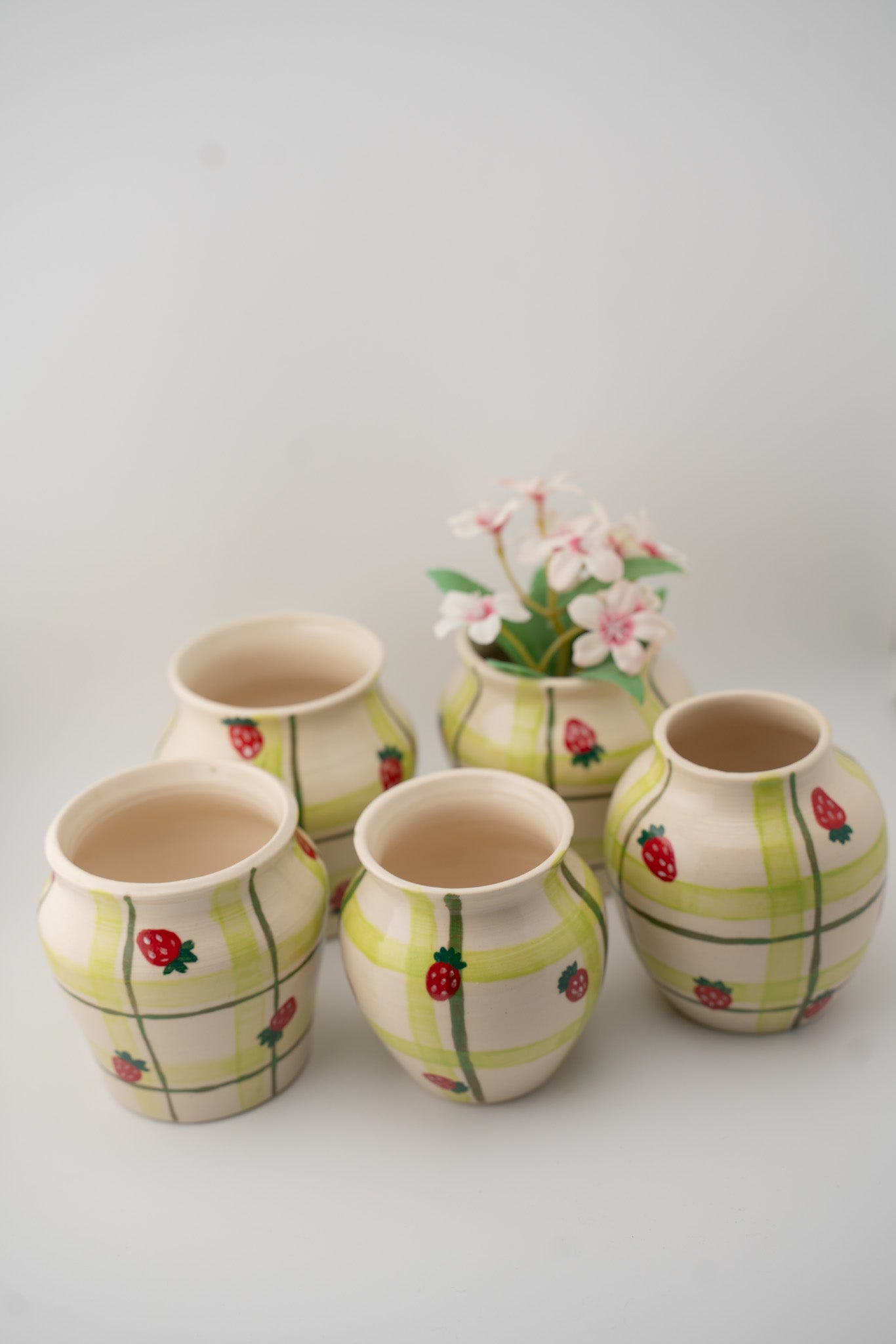 Strawberry Picnic Bud-Vase
