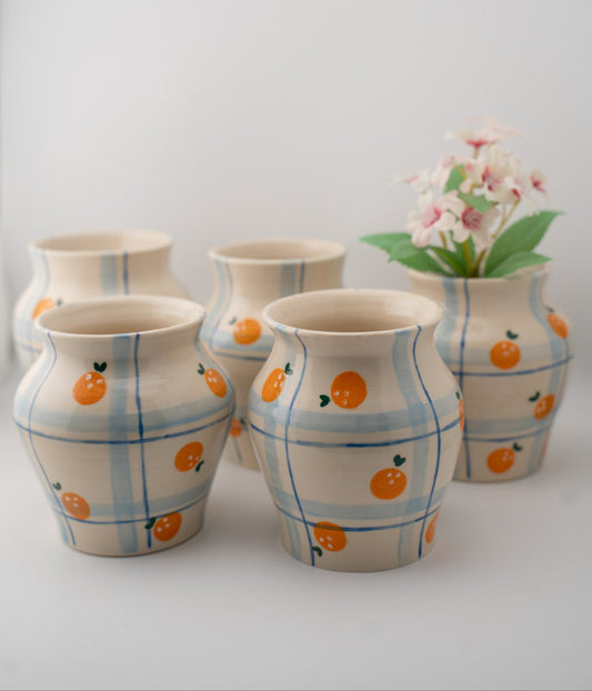 Orange Picnic Bud-Vase