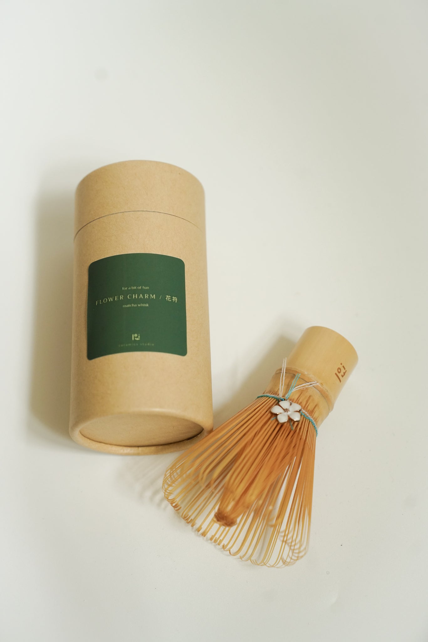 lofi's flower charm bamboo whisk