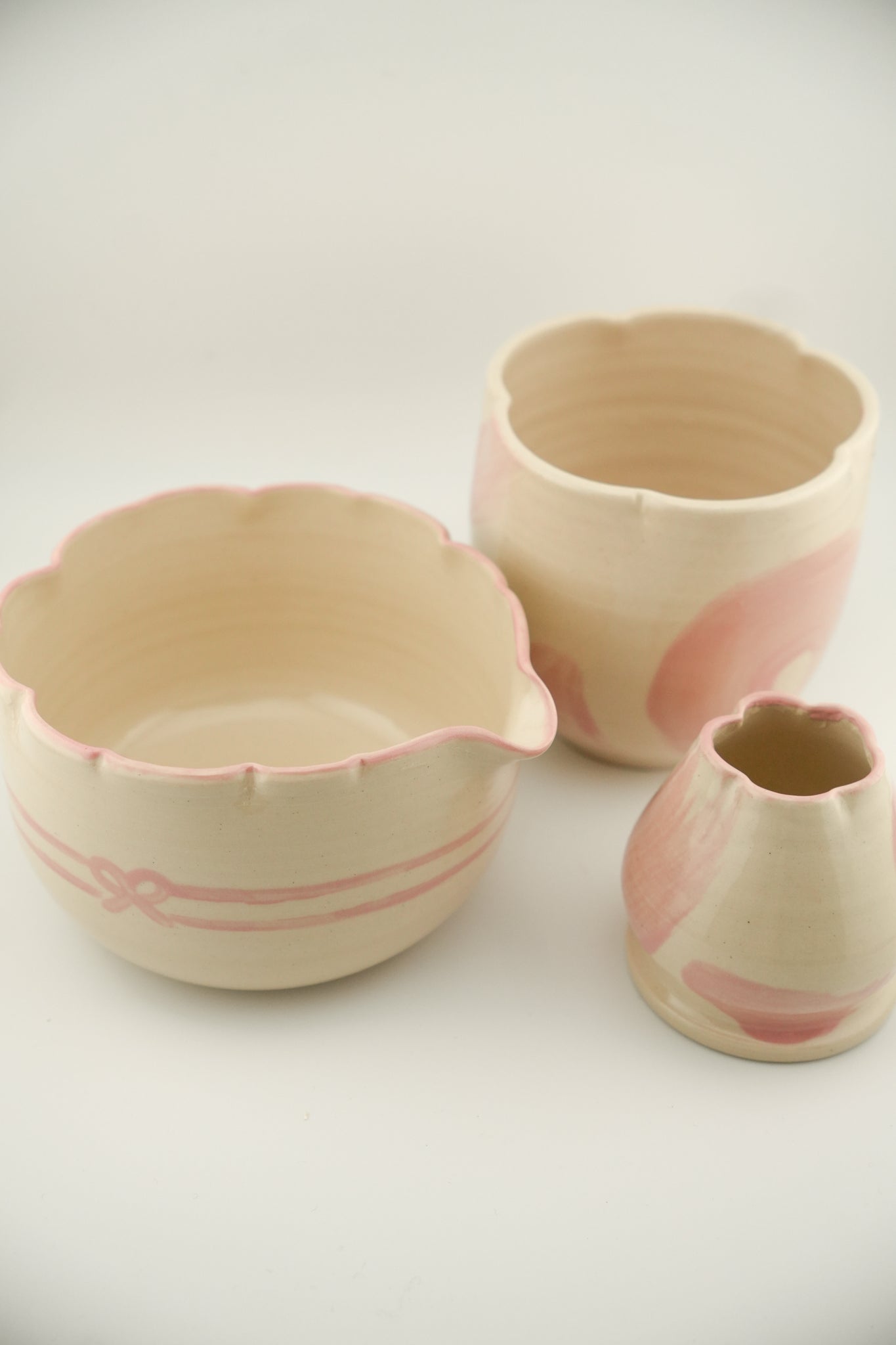 Pink Scalloped Matcha Set