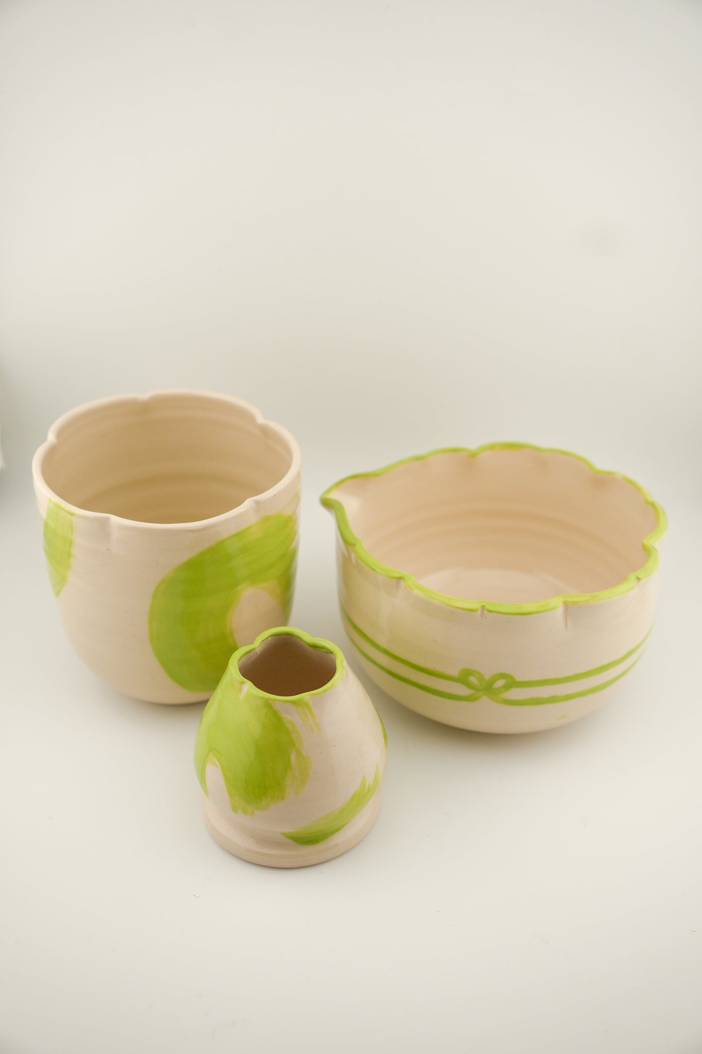 Green Scalloped Matcha Set