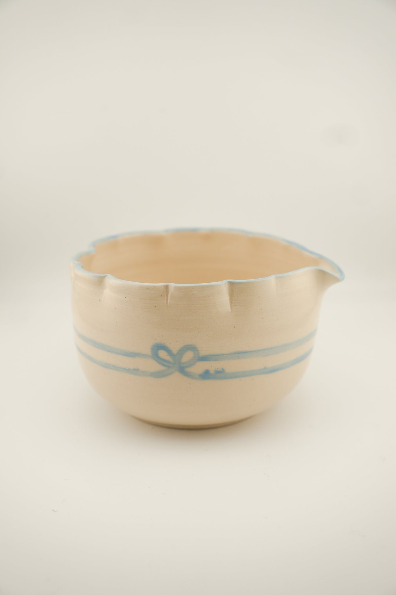 Light Blue Scalloped Matcha Set