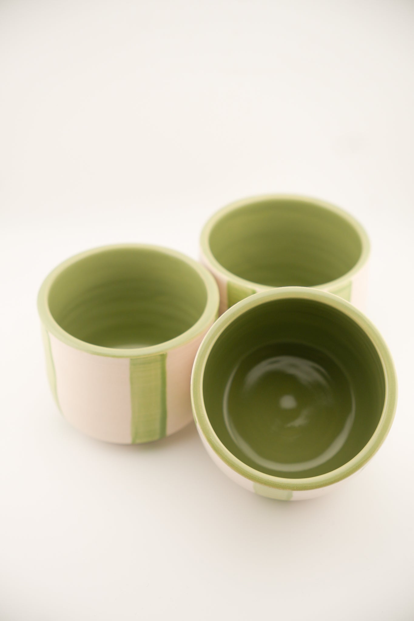 Striped Green Cups