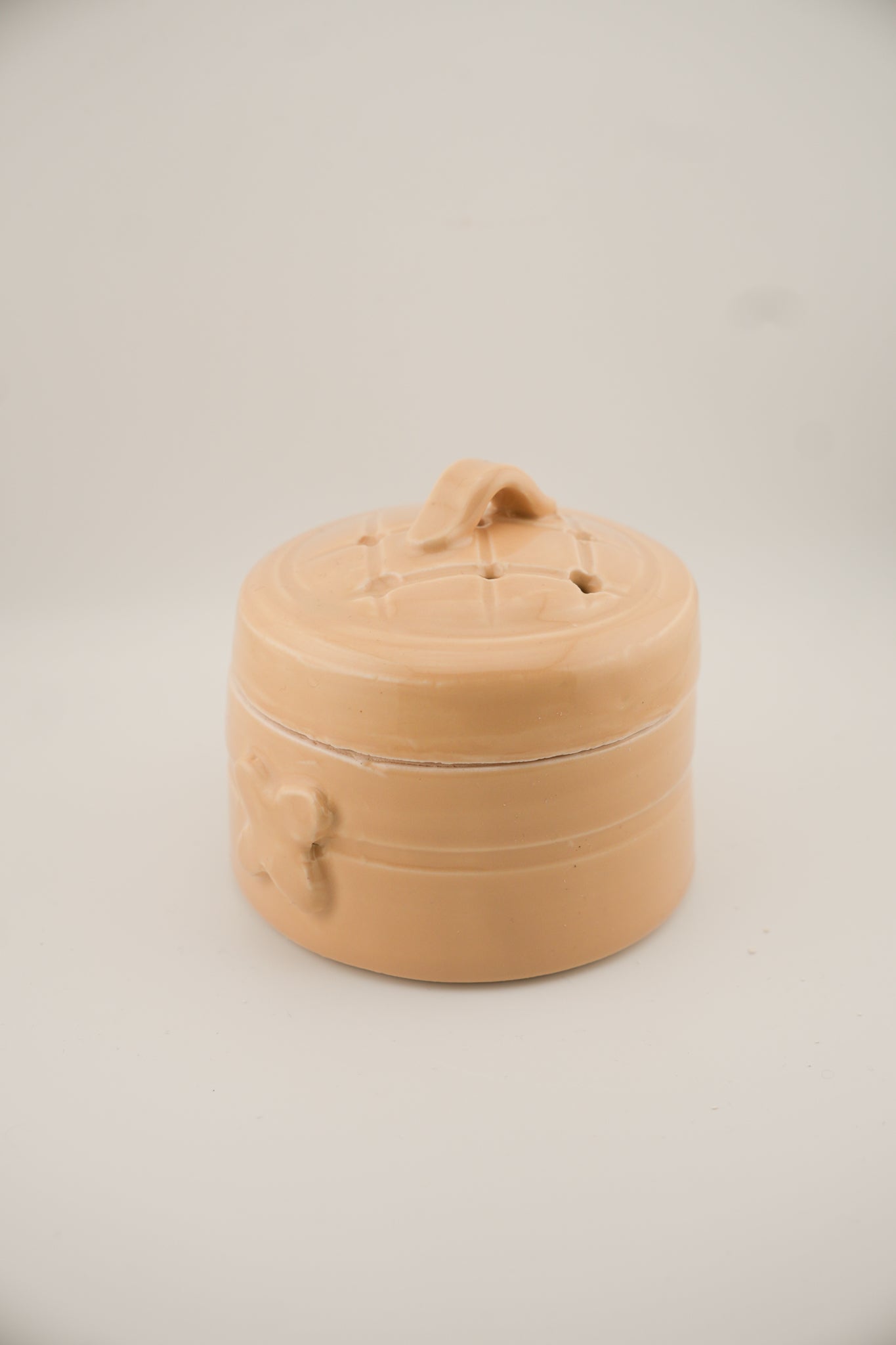 "Bamboo" Steamer Trinket/Incense Jar no.1