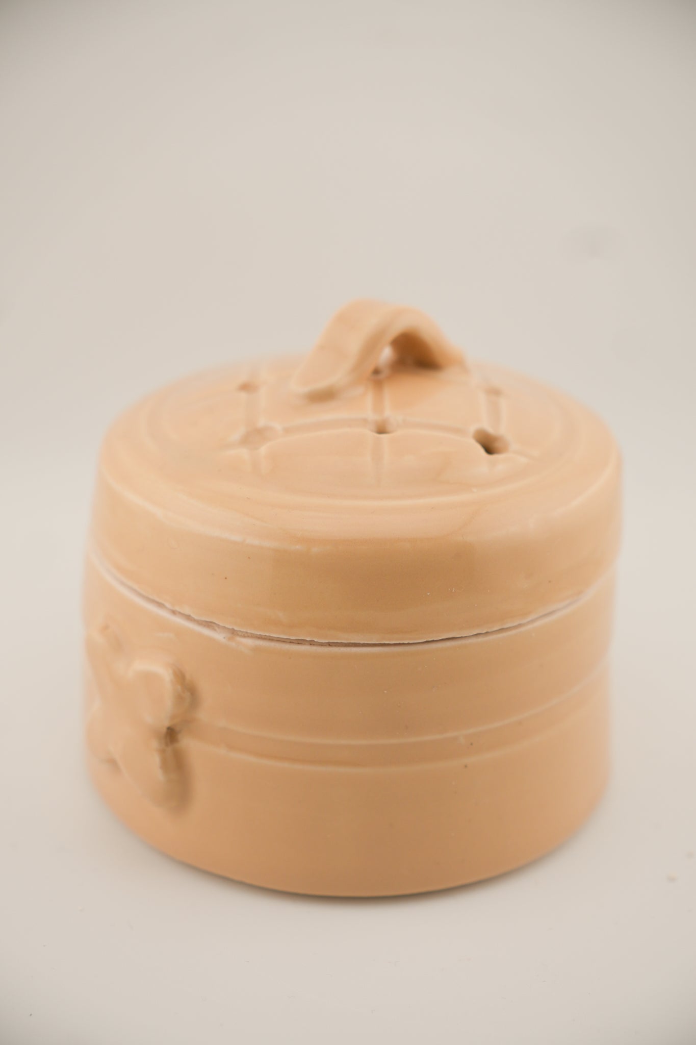 "Bamboo" Steamer Trinket/Incense Jar no.1