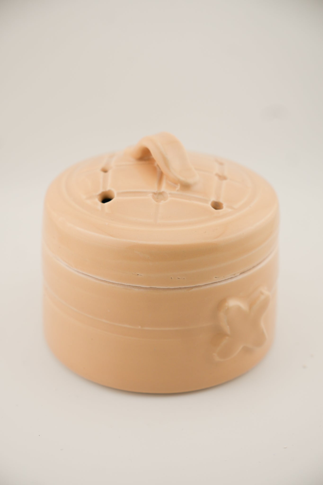 "Bamboo" Steamer Trinket/Incense Jar no.1
