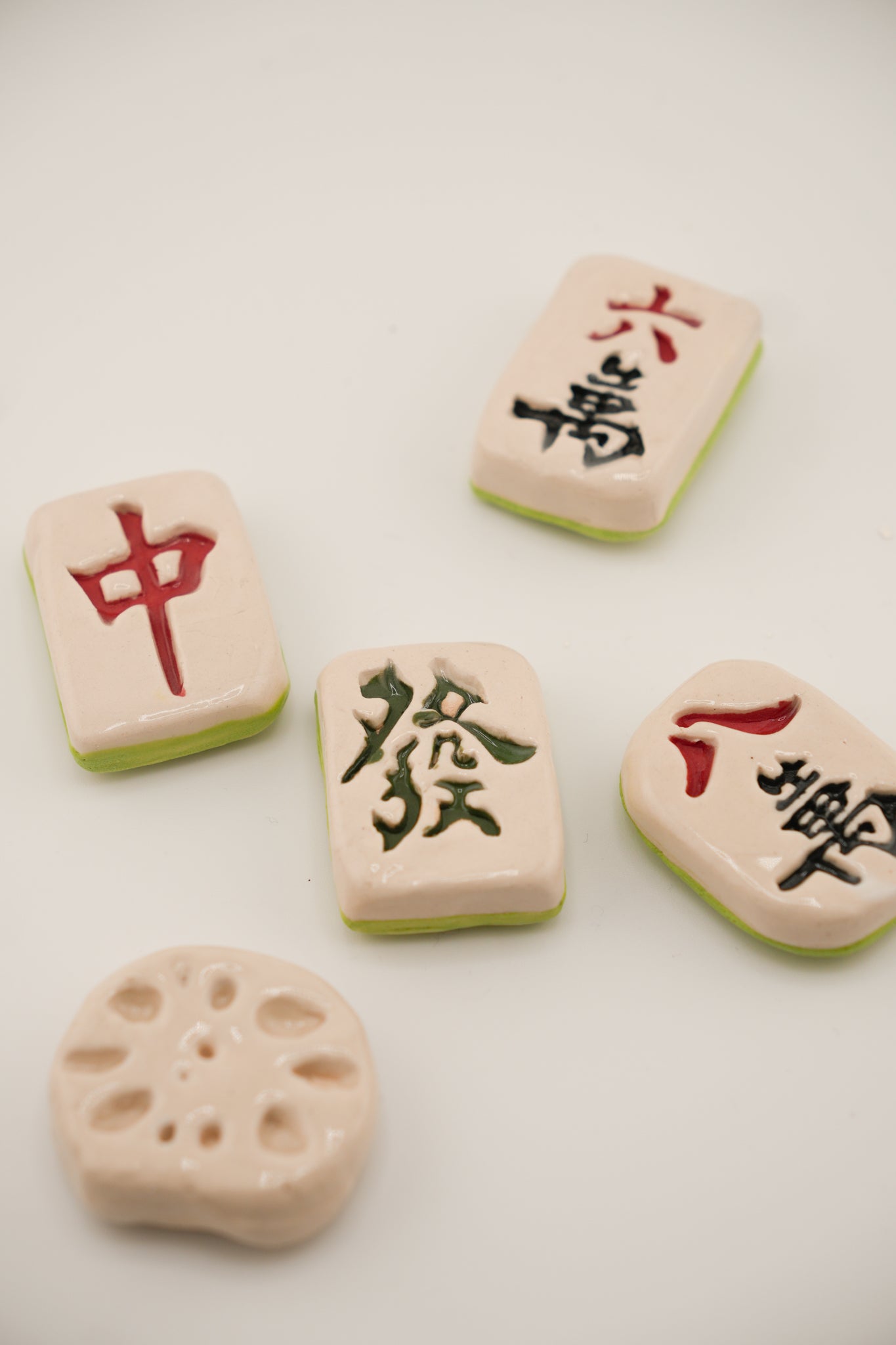 Mahjong & Lotus Root Magnets