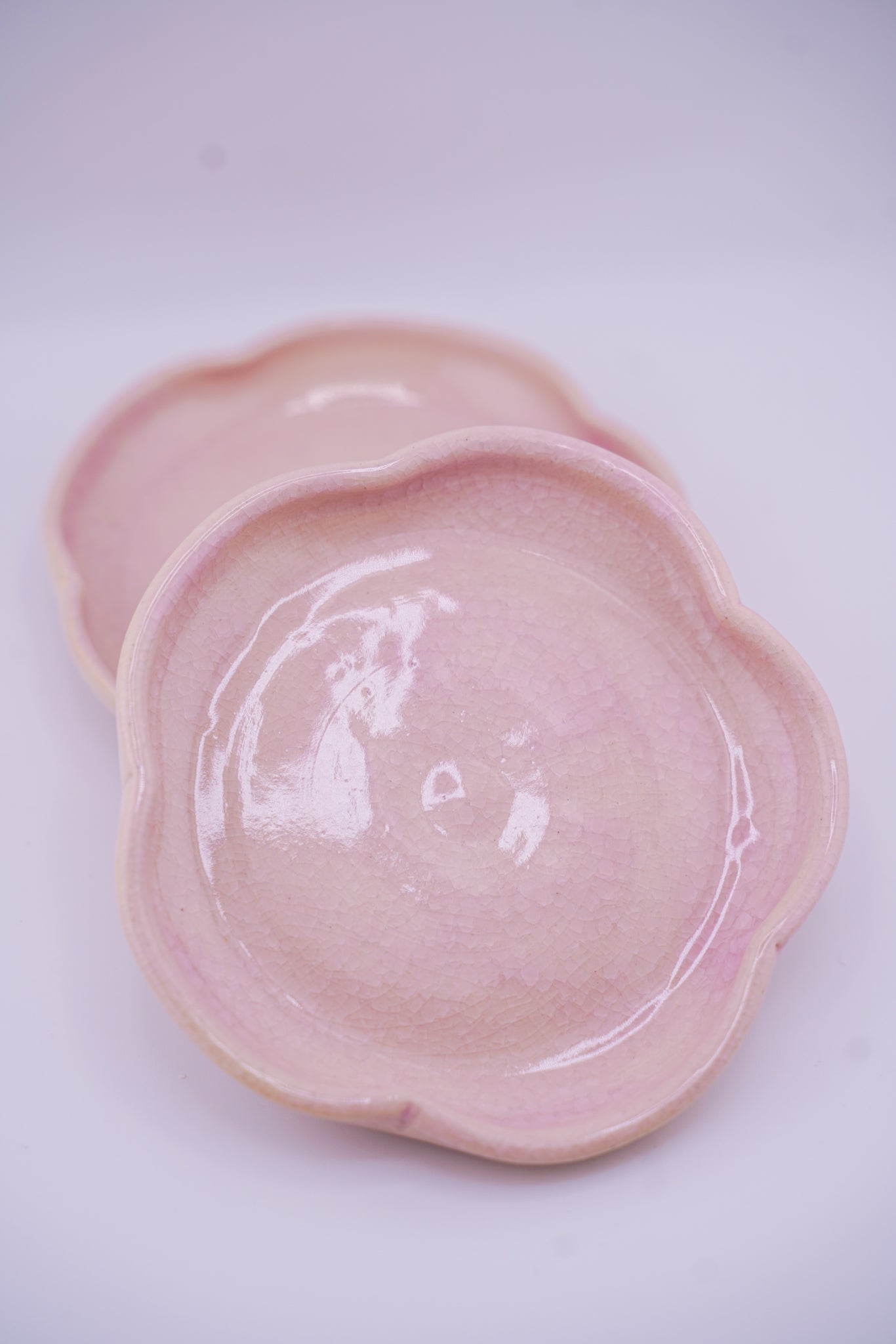 Flower Crackle Trinket Dish
