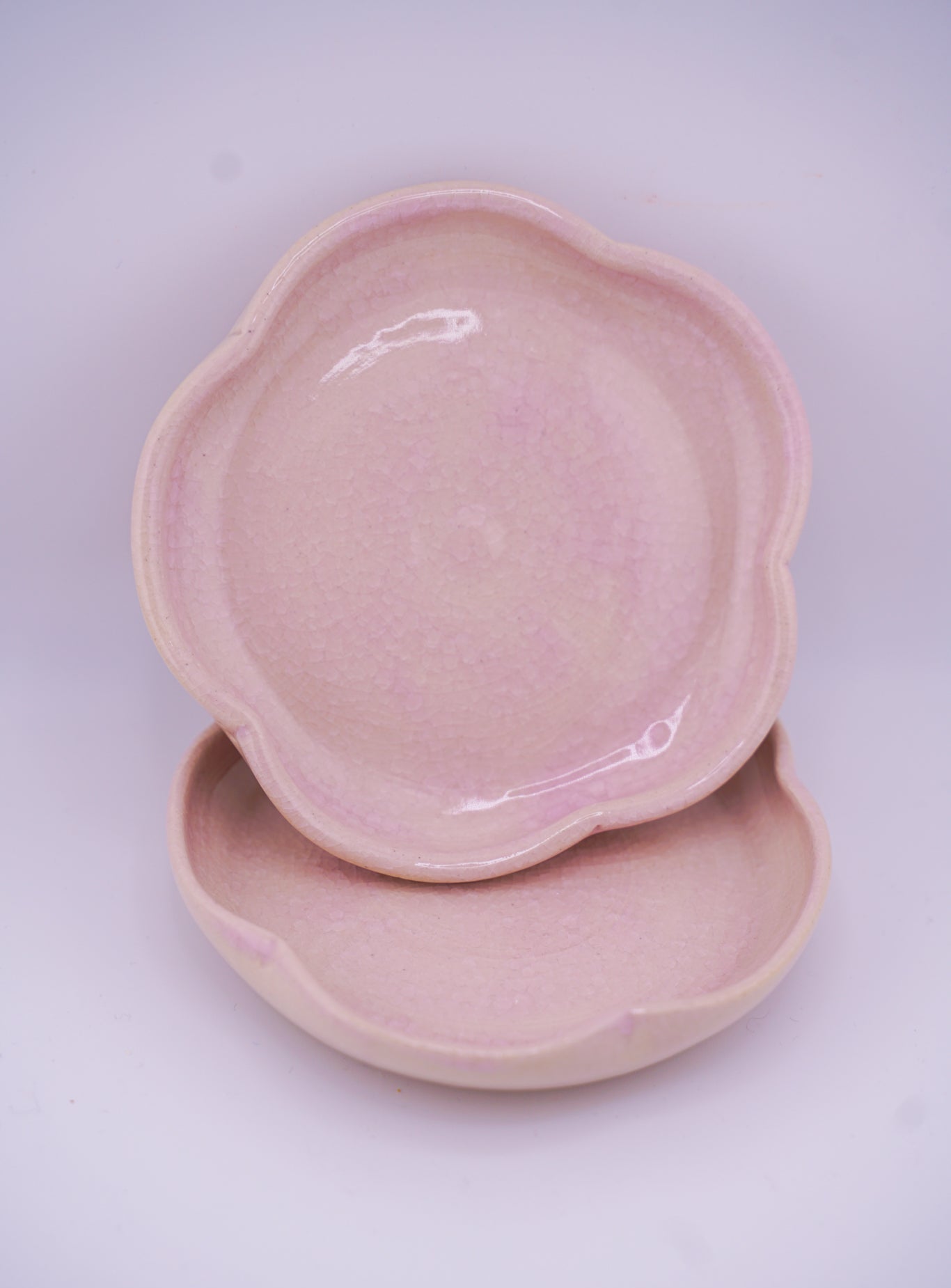 Flower Crackle Trinket Dish