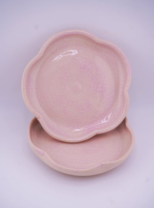 Flower Crackle Trinket Dish