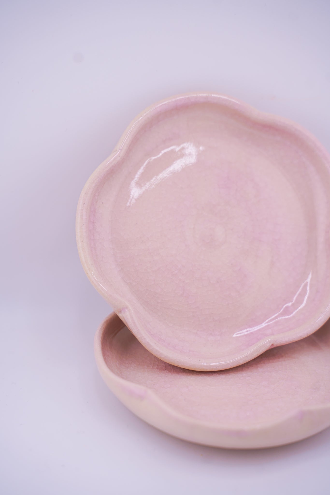 Flower Crackle Trinket Dish