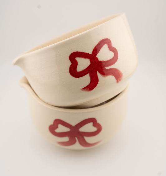 Red Bow Matcha Bowl