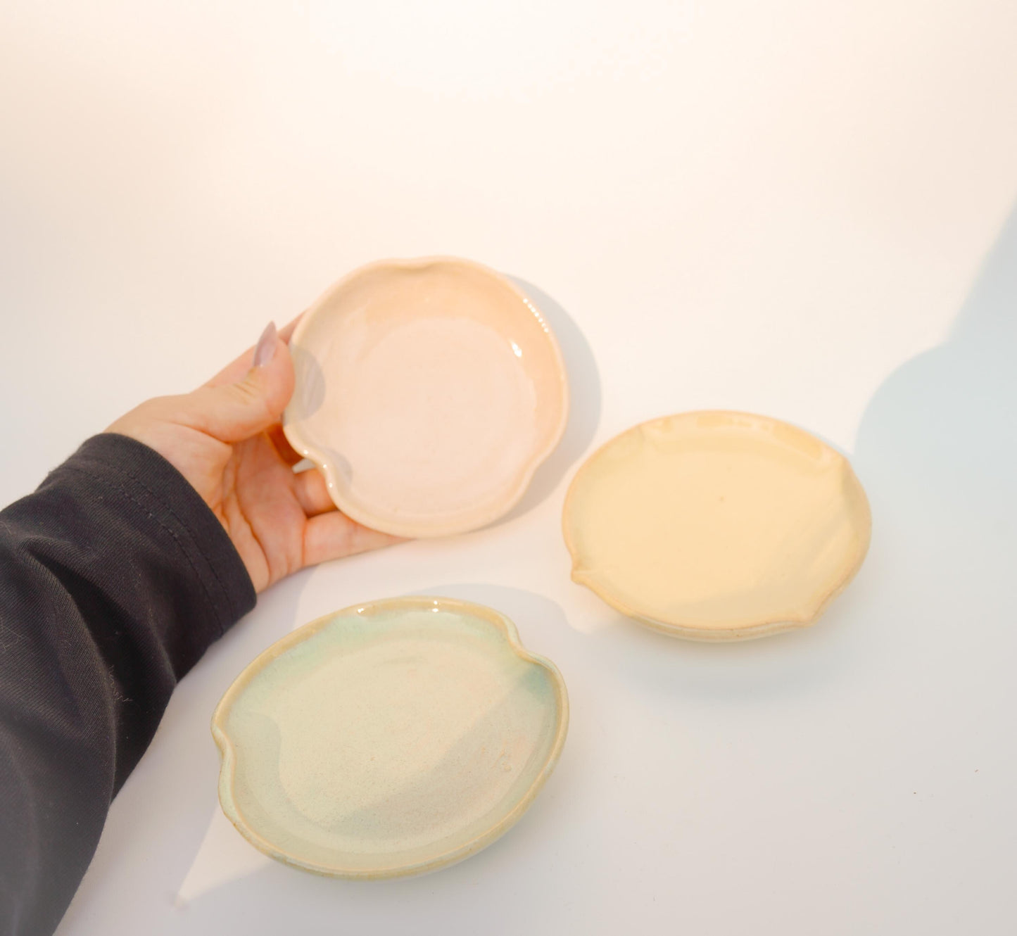 small trinket/banchan dishes (handmade, handpainted ceramic and pottery tableware)