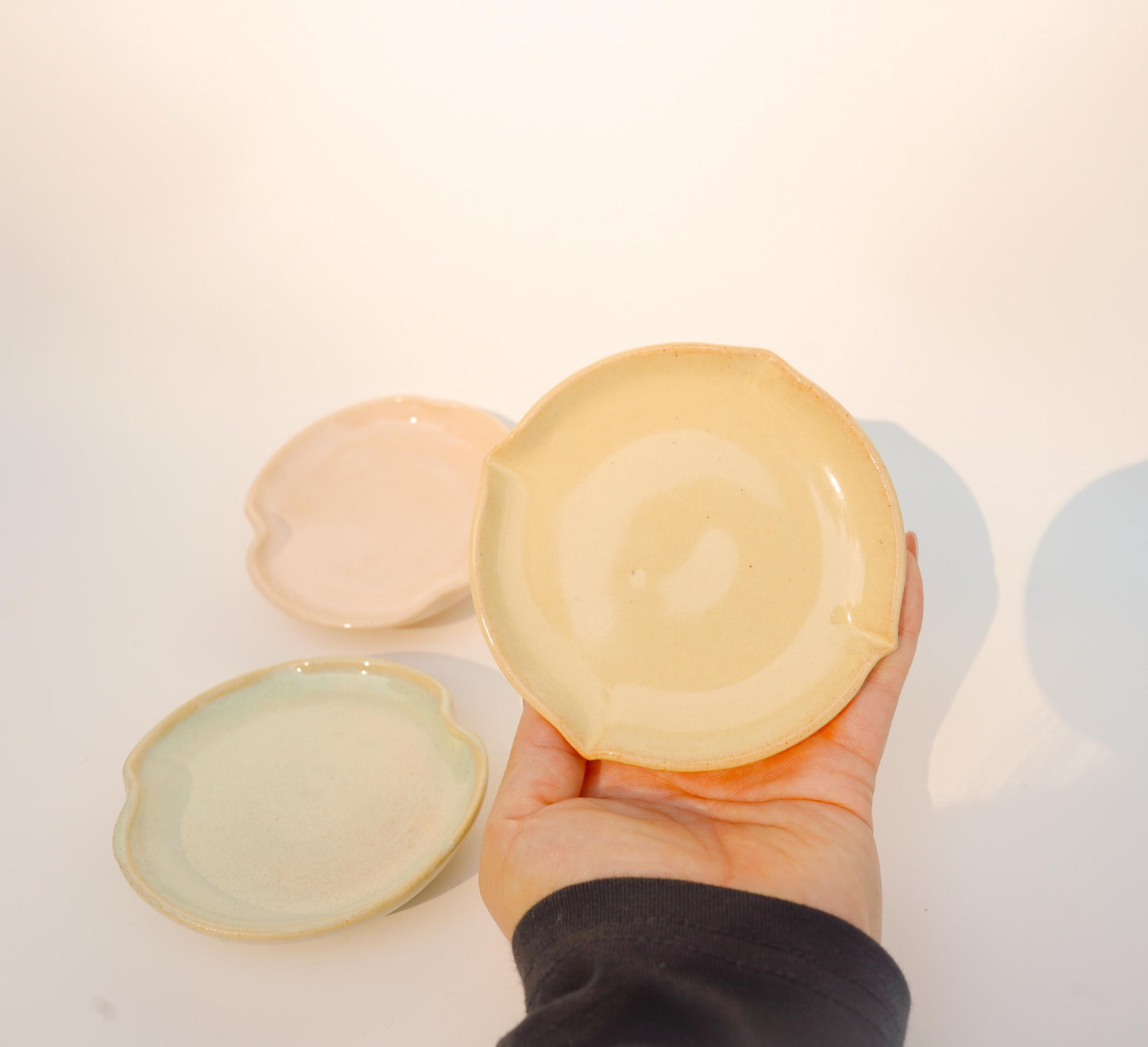 small trinket/banchan dishes (handmade, handpainted ceramic and pottery tableware)