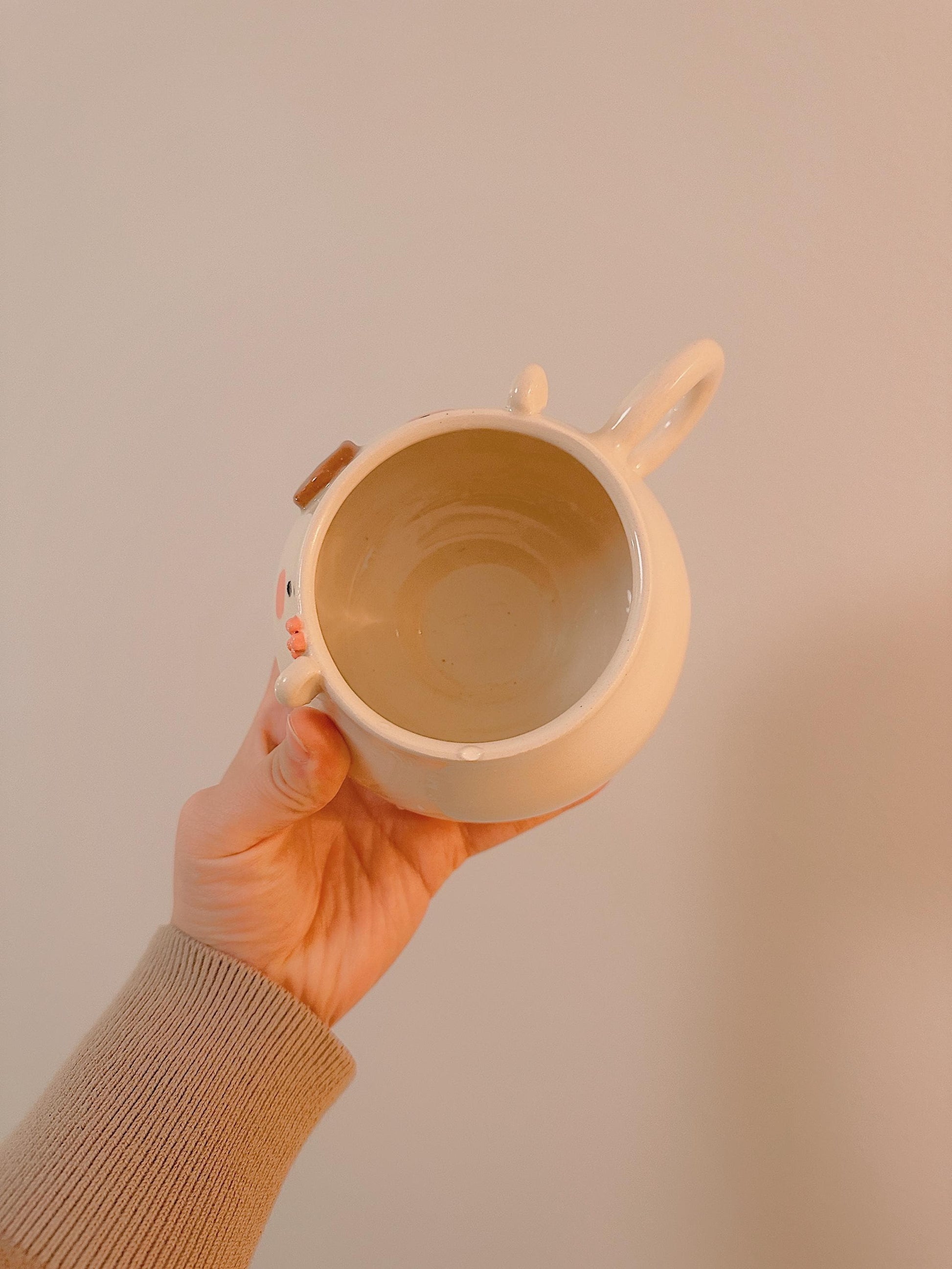 white bear mug (handmade ceramics, mugs and cups, gift for coffee/tea lover, birthday gift)